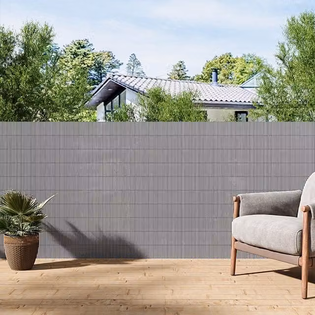 Lifeideas Opaque Privacy Fence Screen in Grey, W: 300 cm, H: 100 cm