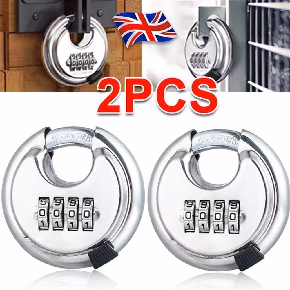 Nordara Heavy Duty Waterproof Combination Disc Padlock in Silver – 3