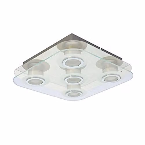 Italux Flavio Modern 5 Light Shade Cluster LED Ceiling Light, Grey