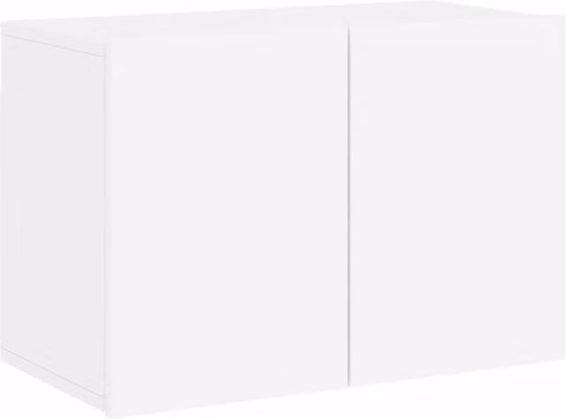 Berkfield Home Wall-mounted TV Cabinet in White, W/D/H: 60 x 30 x 41 cm