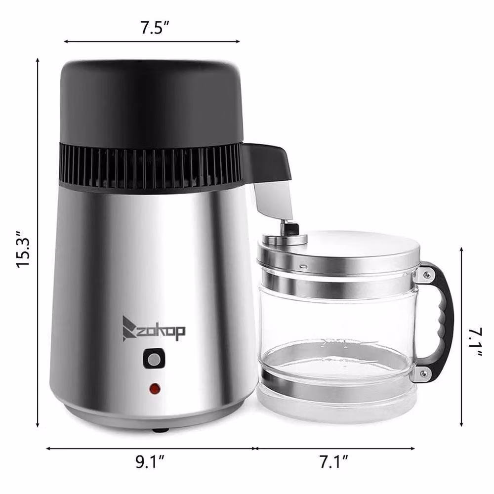 PAWNORA Stainless Steel Countertop Water Distiller in Silver – 2
