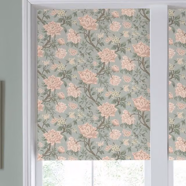 Laura Ashley Tapestry Floral Translucent Made to Measure Roller Blind in Blush Pink