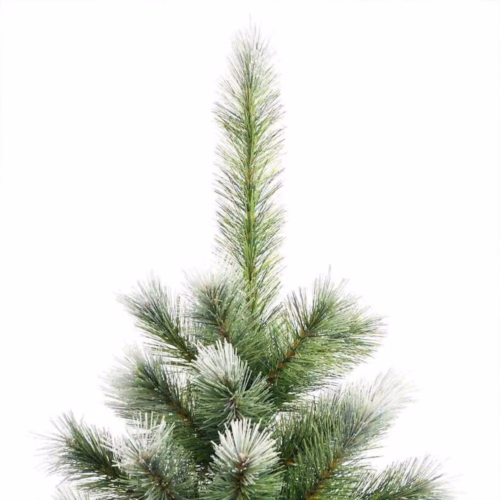 Berkfield Home Lush Artificial Hinged Christmas Tree with Flocked Snow, Green and White, Height: 150 cm – 2
