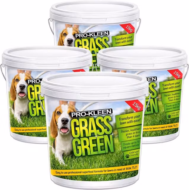 ProKleen Slow Release Grass Green Lawn Granular Professional NPK Fertiliser, 4 x 2.5kg – 1