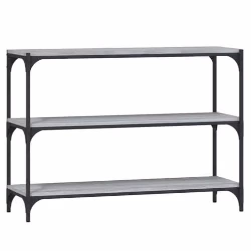 vidaXL Industrial Book Cabinet in Grey Sonoma, W/D/H: 100 x 33 x 70.5 cm – 1
