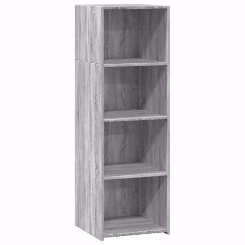 vidaXL Modern Grey Highboard in MDF with Hinged Doors, W/D/H: 40 x 41 x 124 cm – 1