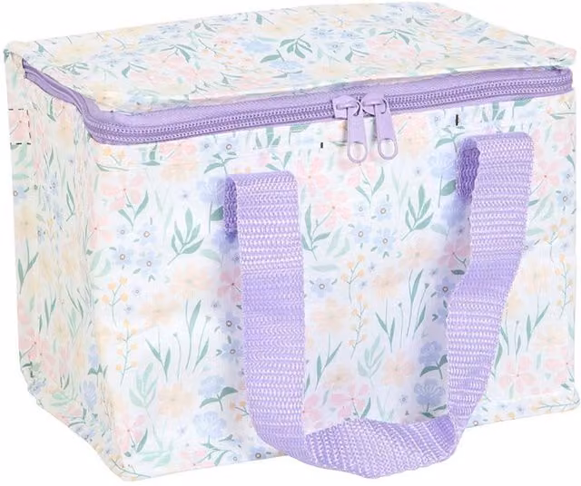 Something Different Ditsy Floral Fabric Lunch Bag in Pink, Green and Multicolour