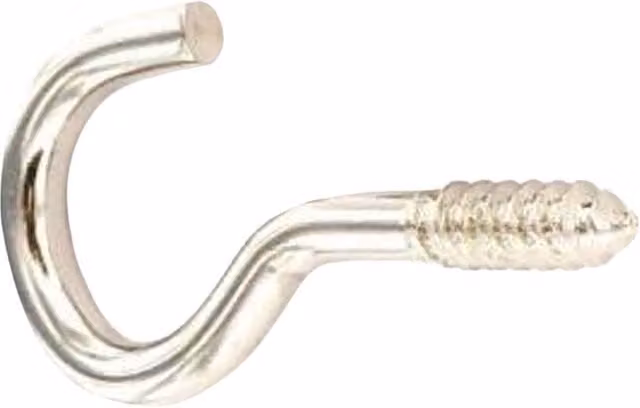Securpak Nickel Plated Curtain Hooks in Silver, Pack of 50