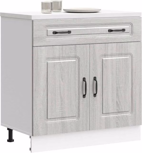 Berkfield Home Kalmar Grey Sonoma Kitchen Base Cabinet in Engineered Wood