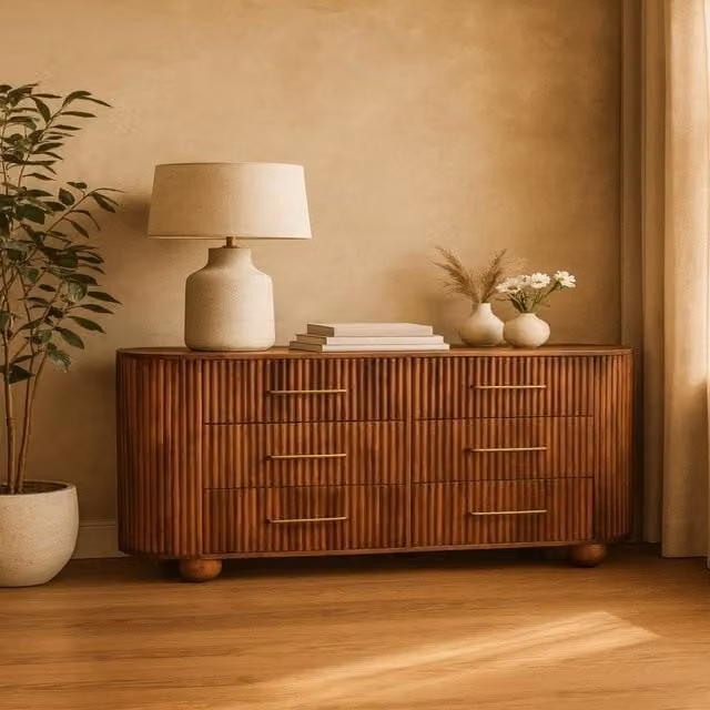 Artisan Furniture Ridgefront Mango Wood Chest in Roasted Almond Brown