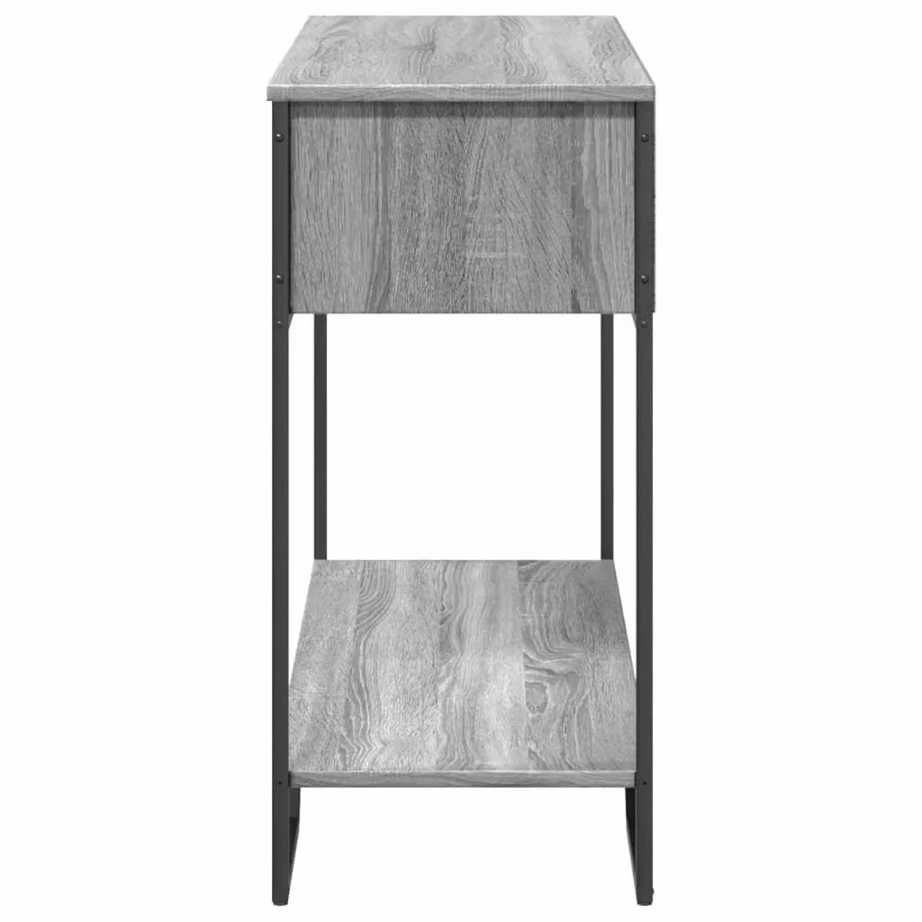 Berkfield Home Grey Sonoma Console Table, W: 100 cm, D: 35 cm, H: 74.5 cm – 4