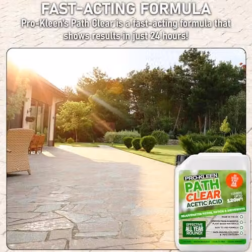 Pro-Kleen Path Cleaner Acetic Acid 30% Concentrated 5L and 8L Manual Pressure Sprayer with Brass Components – 4
