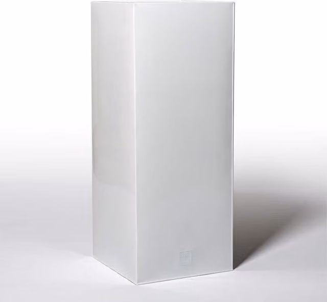 Primrose White Flared Square Galvanised Steel Textured Planter Tub