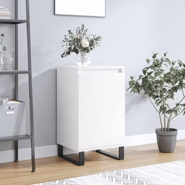 Berkfield Home Modern White Matt Sideboard in Engineered Wood W/D/H: 40 x 35 x 70 cm – 1