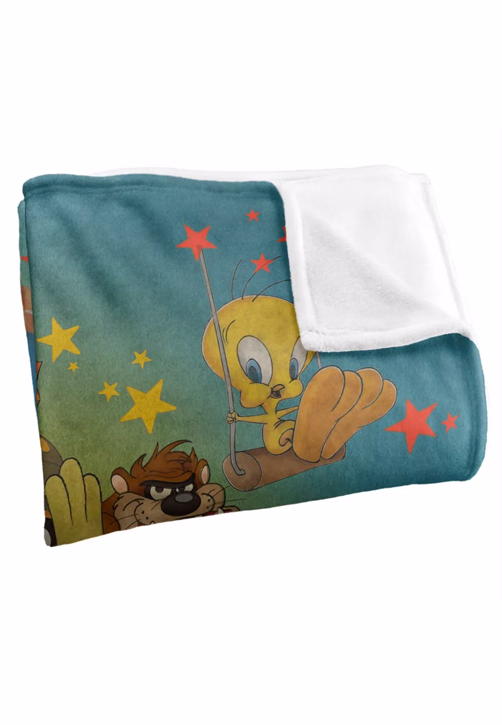 Warner Brothers Looney Tunes Silky Touch Super Soft Fluffy Throw Blanket, White, W: 152 cm, D: 127 cm – 2