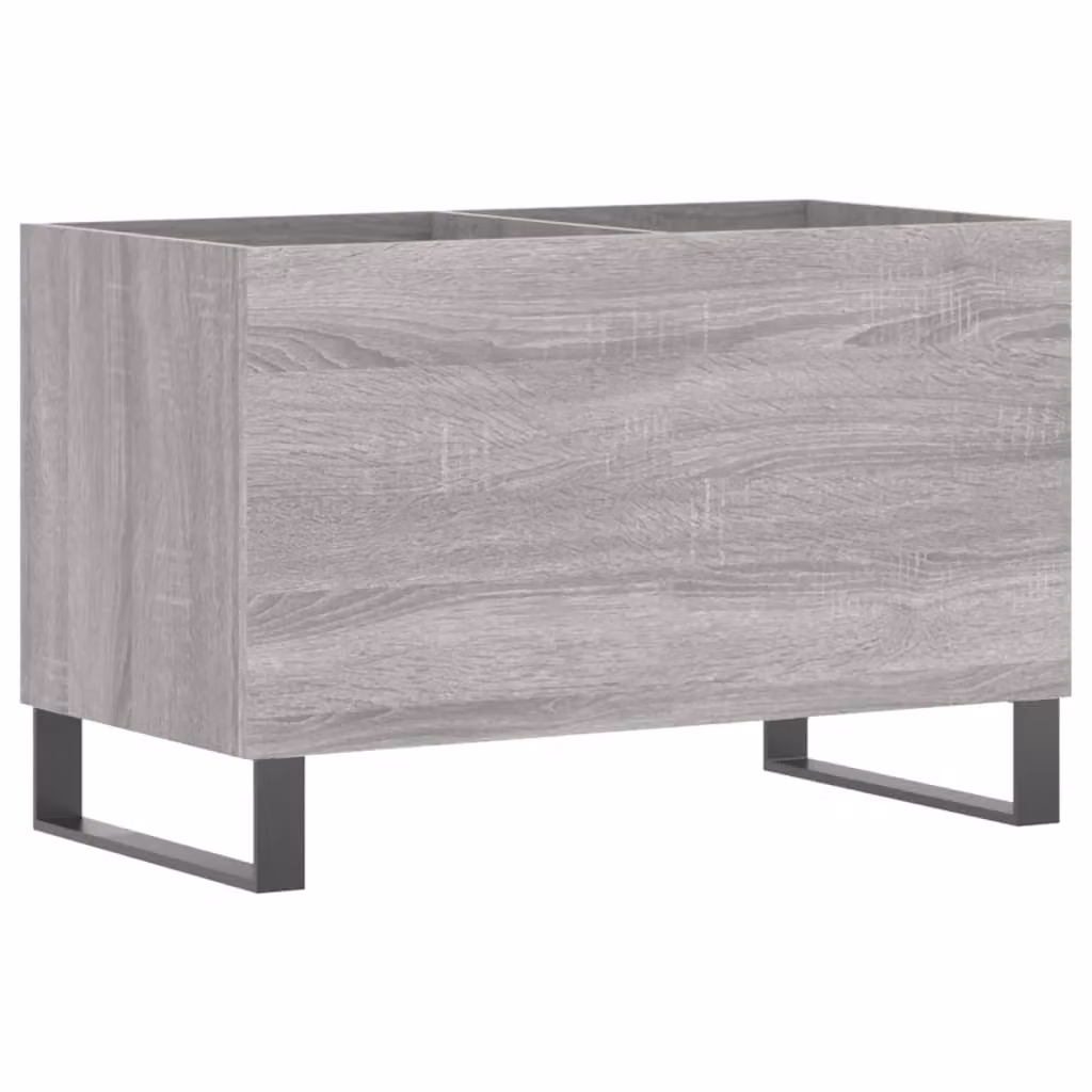 Berkfield Home Record Cabinet in Grey Sonoma, W: 74.5 cm, D: 38 cm, H: 48 cm – 2