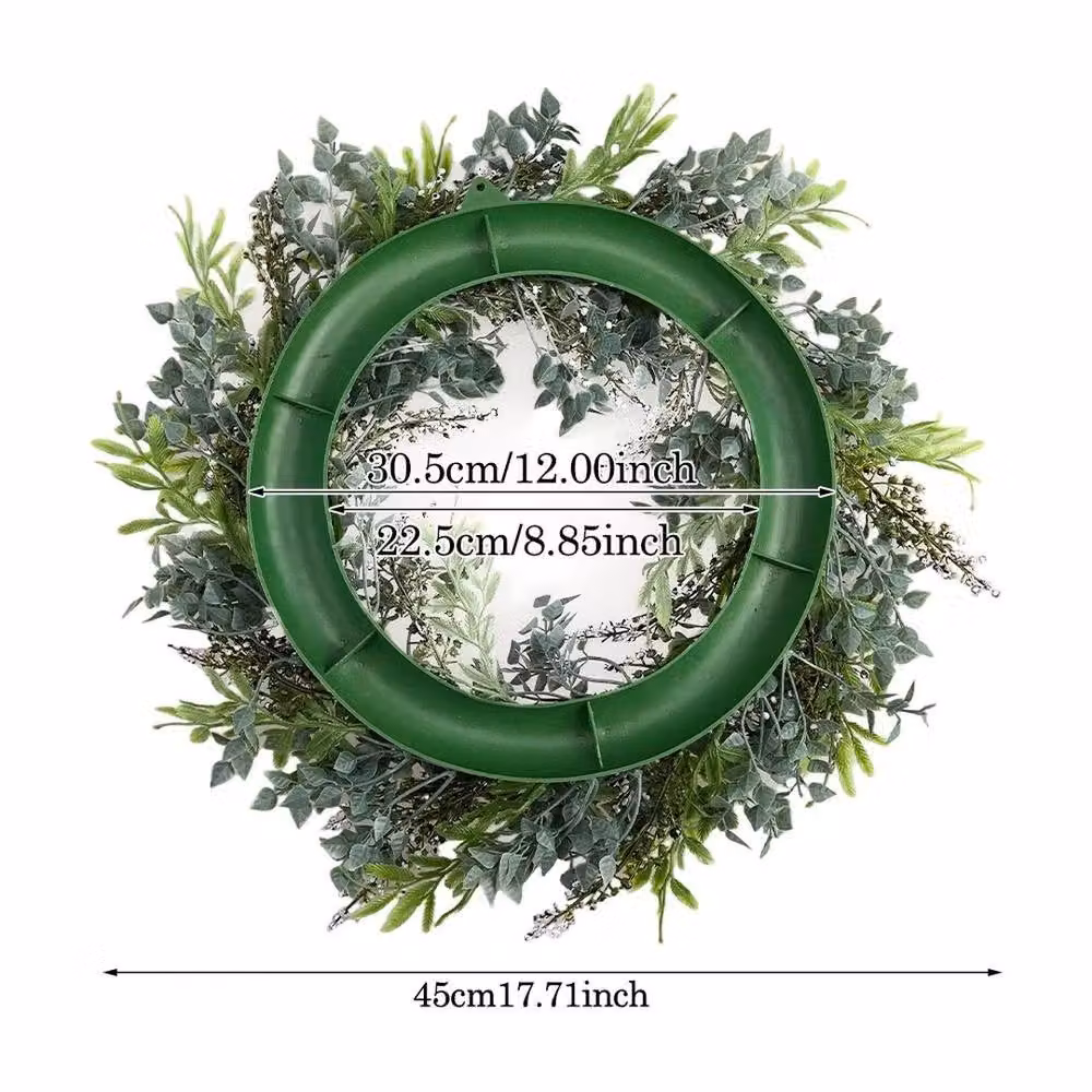 Kelvenix Green Artificial Spring and Summer Floral Wall Wreath – 2