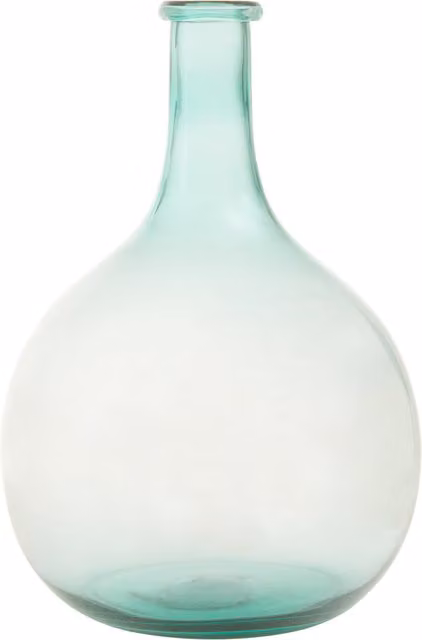 Interiors by Premier Bexley Blue Small Bottle Neck Recycled Glass Tabletop Vase