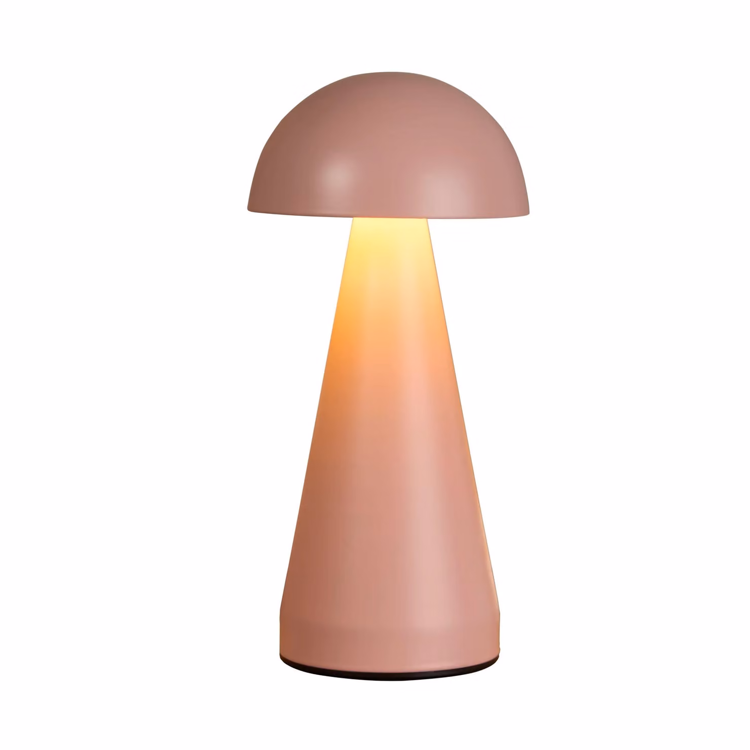 Lighting Collection Rechargeable LED Dome Table Lamp in Baby Pink – 2