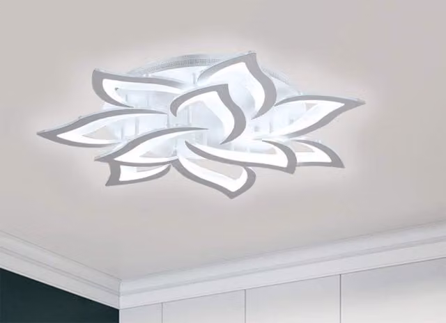 Bath Plus TB+ Modern White LED Ceiling Light with Remote Control and Dimmable CCT Function