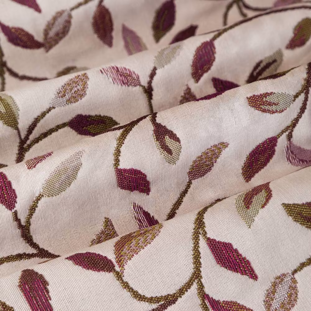 Voyage Maison Cervino Jacquard Pencil Pleat Curtain Pair in Purple, Width: 117 cm, Drop: 183 cm – 4