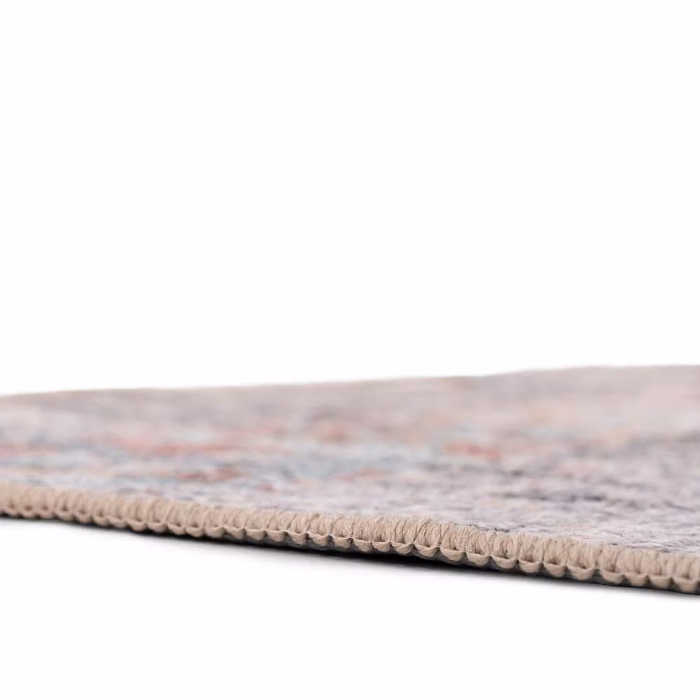 Kukoon Abstract Multi Colour Blue and Pink Modern Area Rug for Living Room or Bedroom, W: 80 cm, L: 300 cm – 4