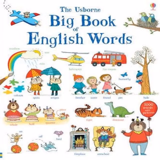 Usborne Mairi Mackinnon Big Book of English Words Multicolour Board Book