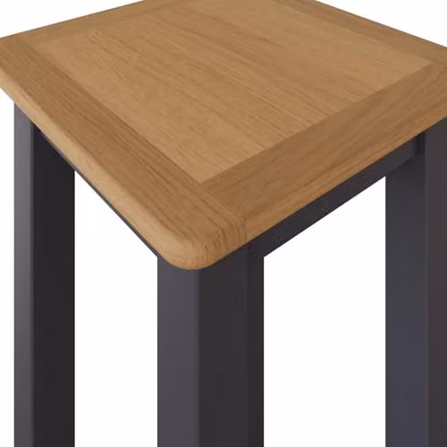 FWStyle Graphite Blue End Side Table with Oak Top, W/D/H: 55 x 27 x 24 cm – 3