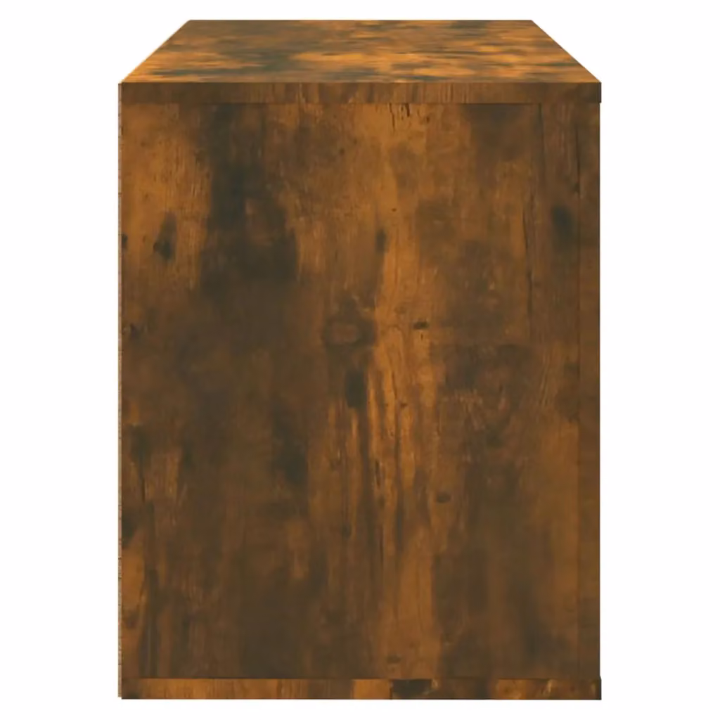 Berkfield Home Smoked Oak Shoe Cabinet in Brown, W/D/H: 80 x 35 x 45 cm – 4