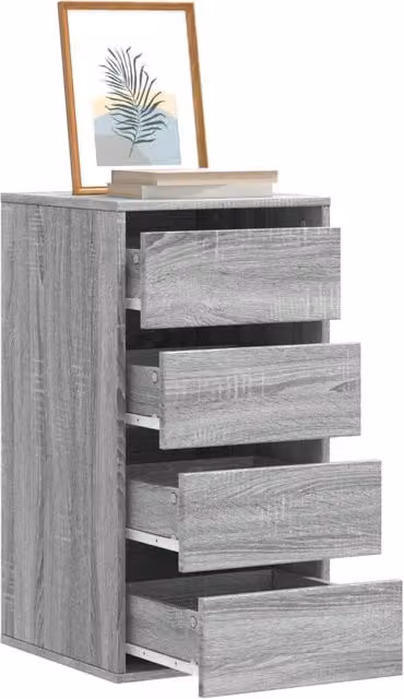 Berkfield Home Corner Chest of Drawers in Grey Sonoma, W/D/H: 40 x 41 x 76 cm – 1
