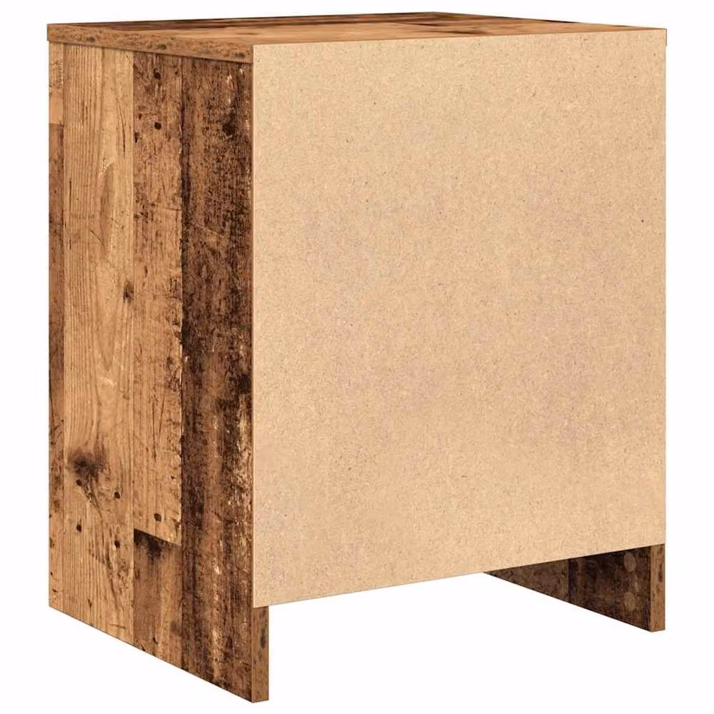 Berkfield Home Set of 2 Bedside Cabinets with Drawer in Brown Old Wood, W/D/H: 40 x 34 x 50 cm – 5