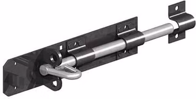 GateMate Brenton Padbolt (L) 150mm in Black Steel