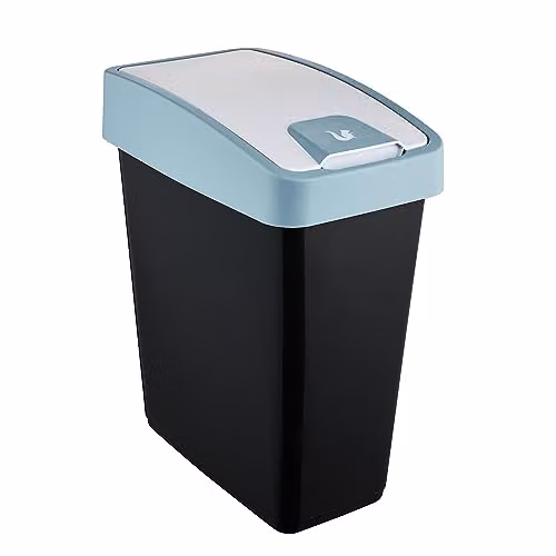 Keeeper Premium Rubbish Bin with Flip Lid, 25 Litre, Nordic Blue – 3