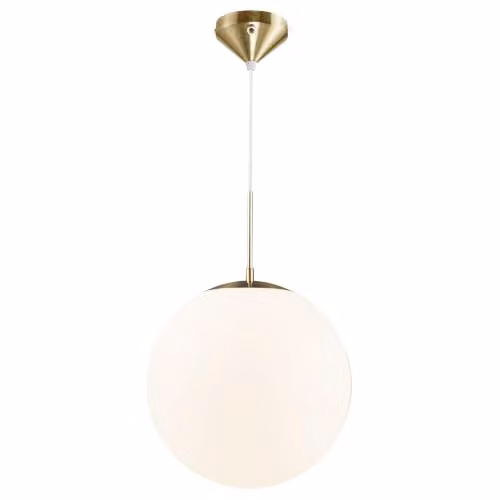 Nordlux Grant Sphere Pendant Light in Gold/Brass and Transparent Glass, Diameter: 35 cm – 1