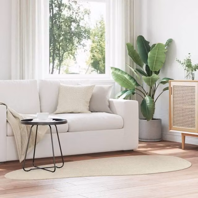 Berkfield Home HUARTE Washable Short Pile Rug in Beige, W: 100 cm x D: 200 cm