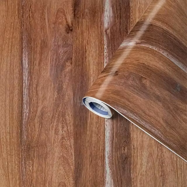NESTLUNE Brown Wood Effect Self Adhesive Vinyl Wrap Film, Width: 100 cm