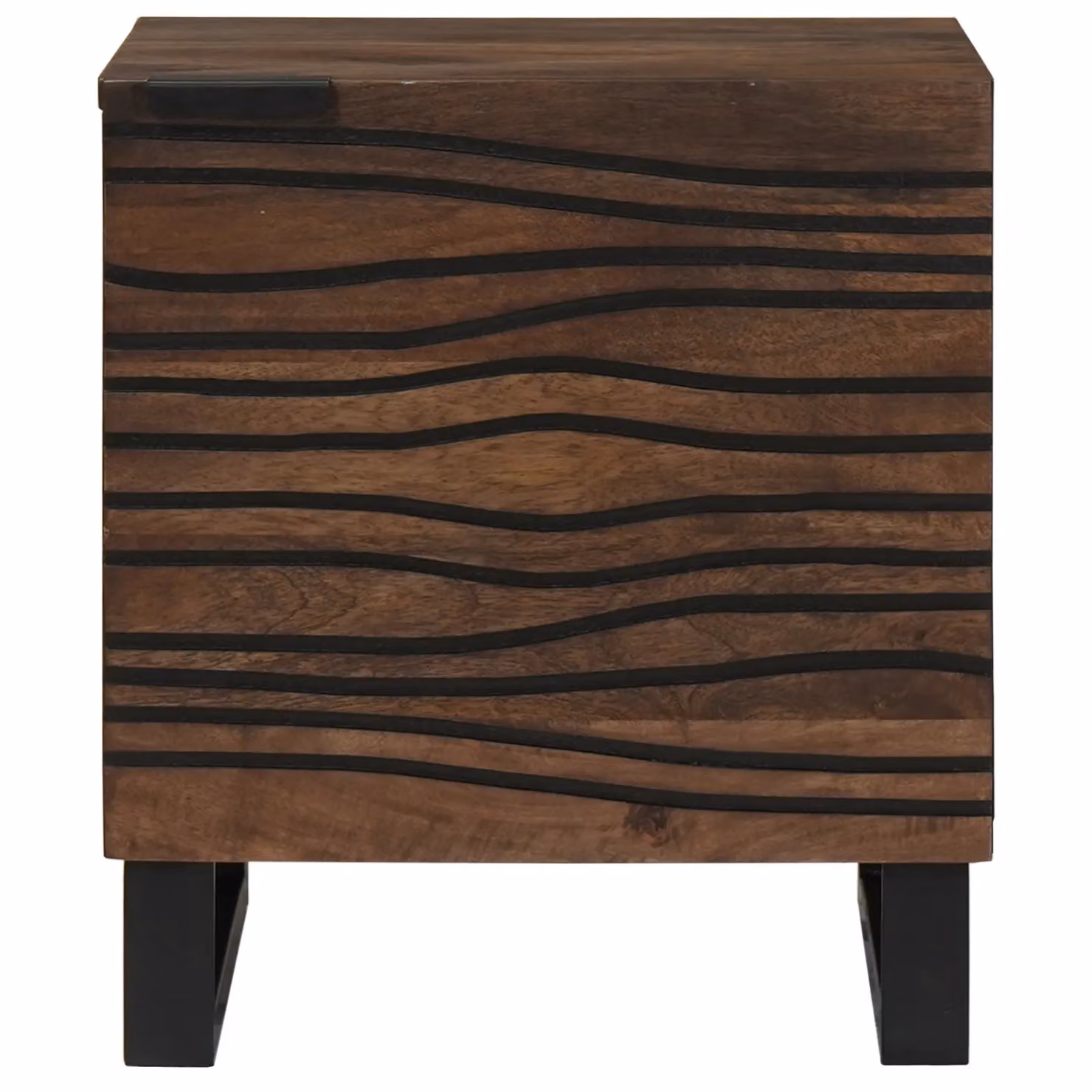 Berkfield Home Set of 2 Solid Mango Wood Bedside Cabinets in Brown, W/D/H: 40 x 33.5 x 46 cm – 3