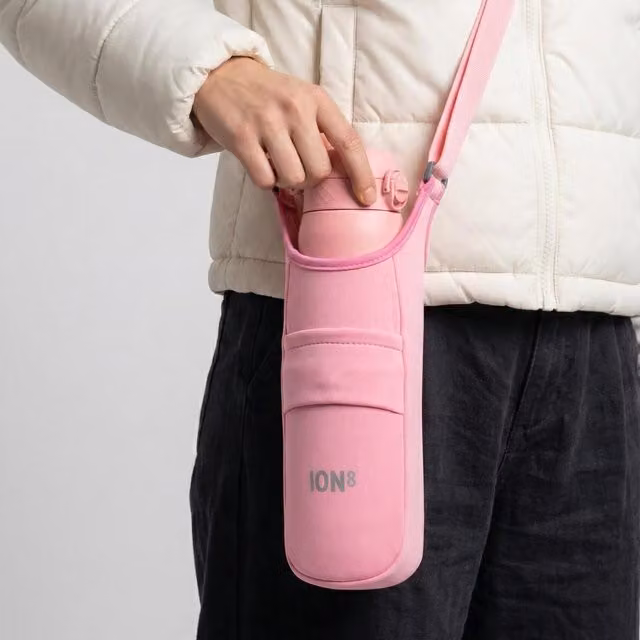 ION8 Fabric Water Bottle Carrier in Pink, One Size