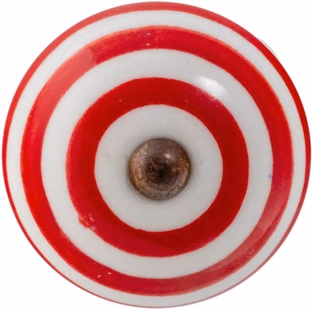 Nicola Spring Round Ceramic Cabinet Knob in Red – 1