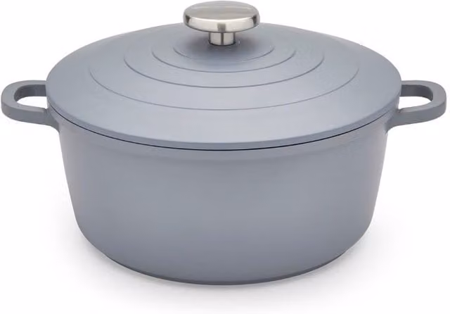 Morphy Richards Grey Cast Aluminium and Ceramic Casserole Dish, 24 cm