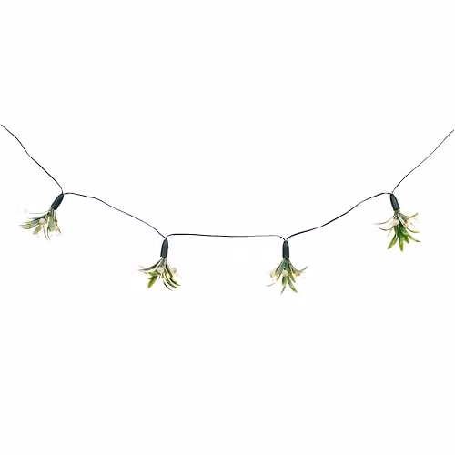 Lights4fun 40 Micro LED Mistletoe String Fairy Lights with Timer, Warm White, 1.4m – 3