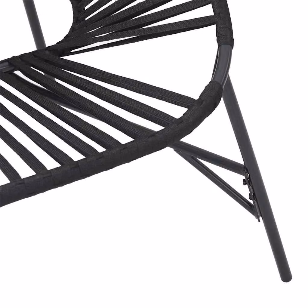 Berkfield Home 3 Piece Black Poly Rattan Garden Chair Set – 2