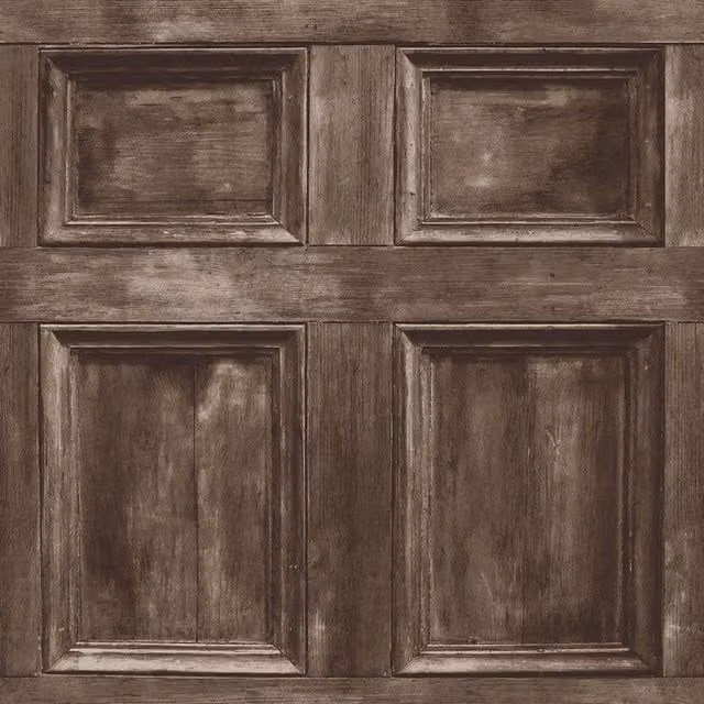 Fine Décor Brown Geometric Wood Panel Paper Wallpaper