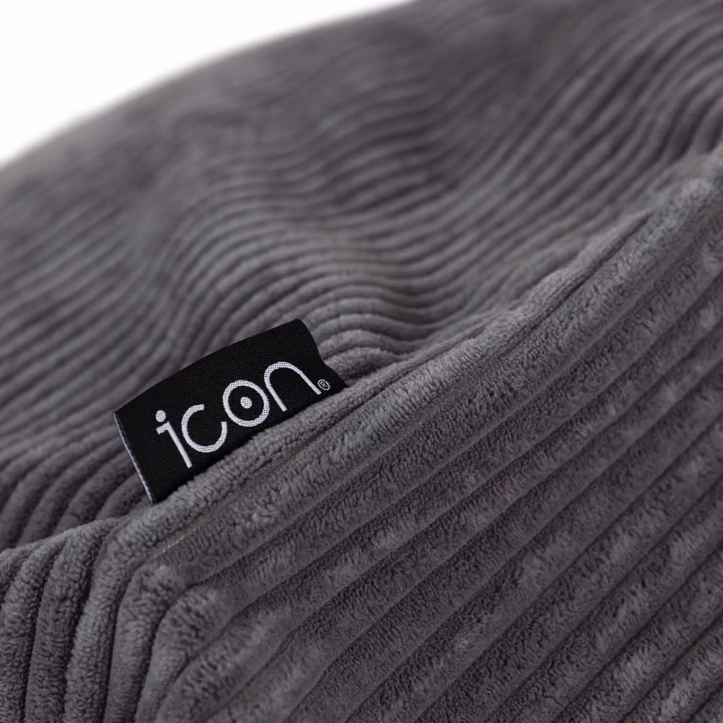 icon Kingston Large Classic Cord Bean Bag in Grey – 4