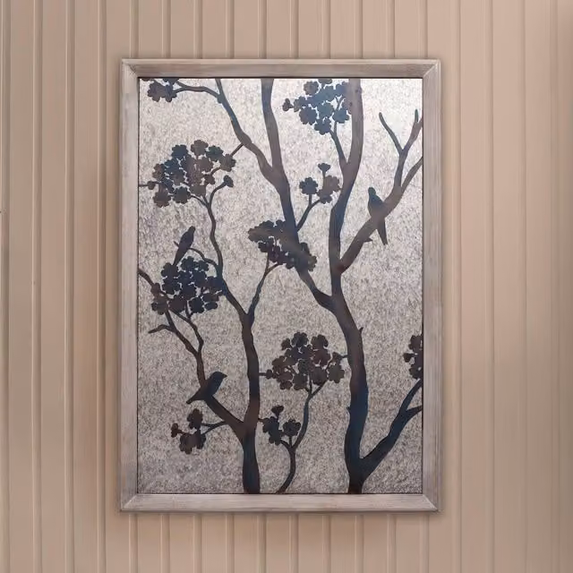 Voyage Maison Paloma Antique Mirror in Beige with Floral Design