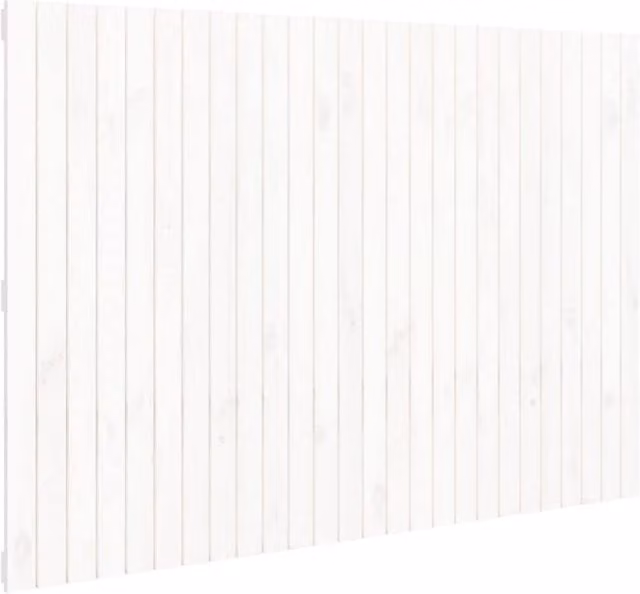 Berkfield Home White Rustic Solid Pine Wall Mount Headboard W/D/H: 166 x 3 x 110 cm