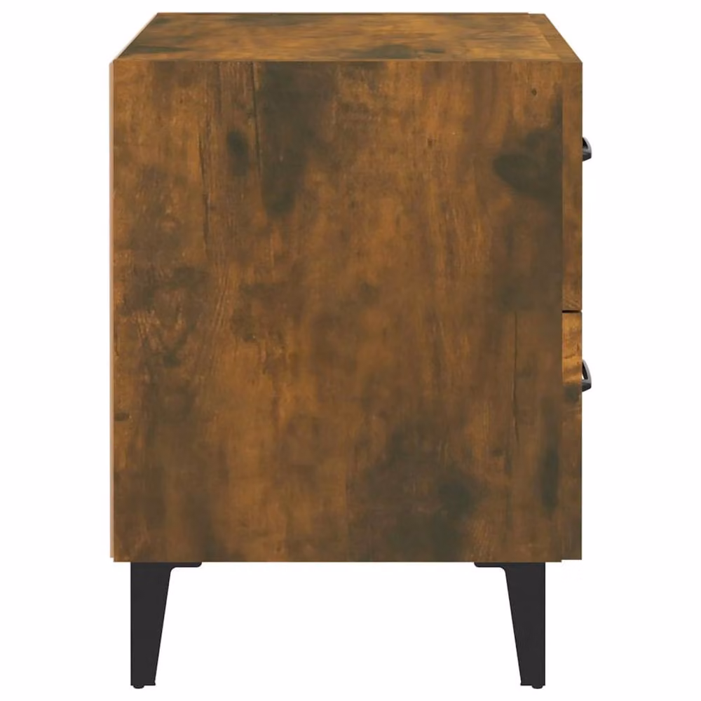 Berkfield Home Smoked Oak Bedside Cabinet in Brown, W/D/H: 40 x 35 x 47.5 cm – 4