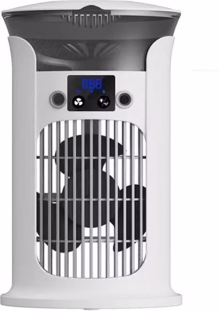 Quipulse Silent Multi-functional Cooling Fan in White with Oscillation and Light