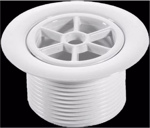 McAlpine 1.5 inch Round Standard Shower Waste in White Plastic STW70WH
