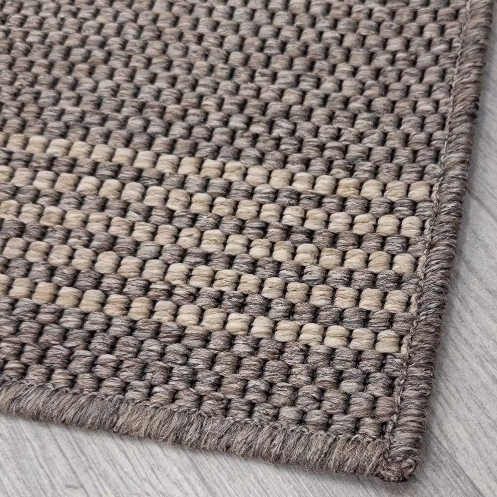 runrug Loop Pile Hallway Runner Rug in Beige and Brown, W/D/H: 66 x 210 x 0.5 cm – 4